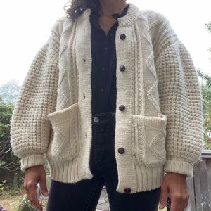 Irish cableknit fisherman’s sweater